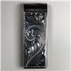 Image 1 : Money Clip with Carved Silver Front Floral Design