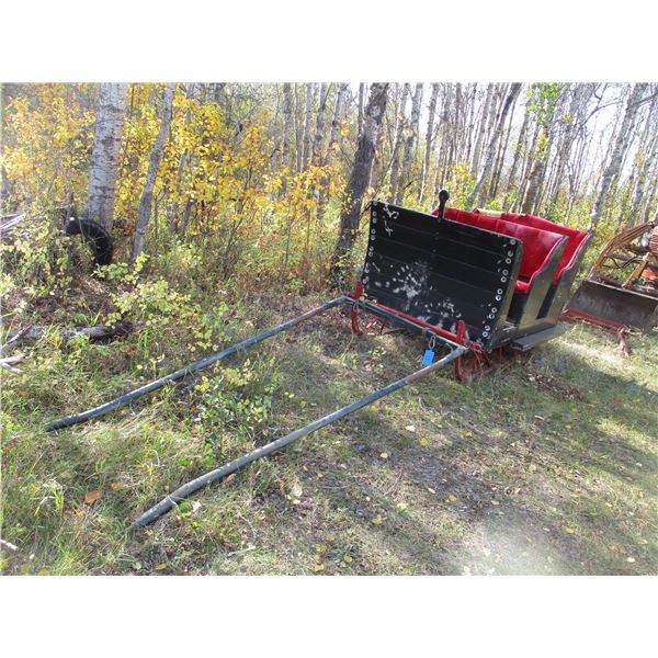 Single Horse Sleigh with Red Seats