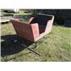 Image 1 : Red Cutter Sleigh with Padded Seat (69" Long)