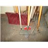 Image 2 : Garden Tools, (2) Forks, Chipper, Hoe, Rack