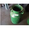 Image 1 : 8 Gallon Cream Can, Painted Green hole on Bottom
