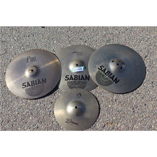 ** (4) Cymbals - Sabian, Zildjian