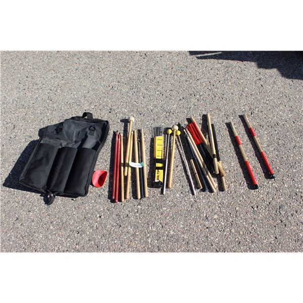 ** (2x Bid Price) (20+) Assorted Rhythm Sticks with Case