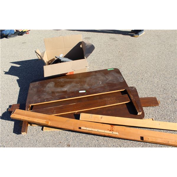 ** Headboard, Assorted Wooden Items