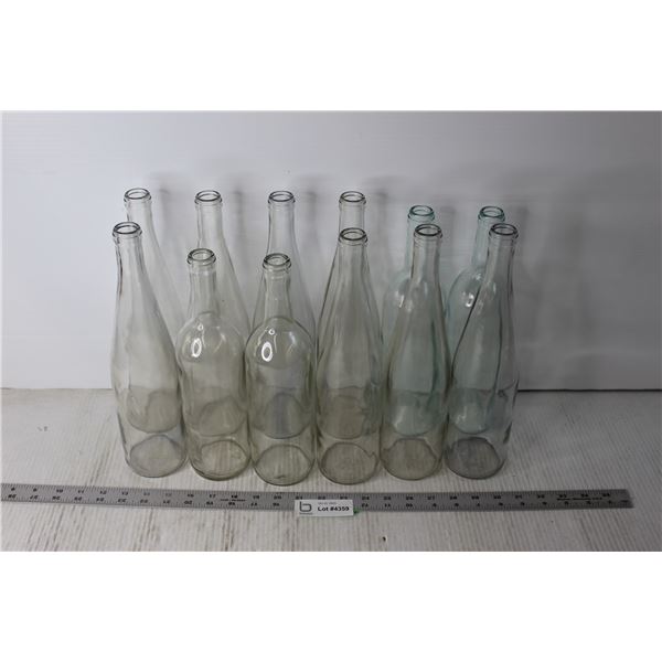 (12) Tall Glass Bottles