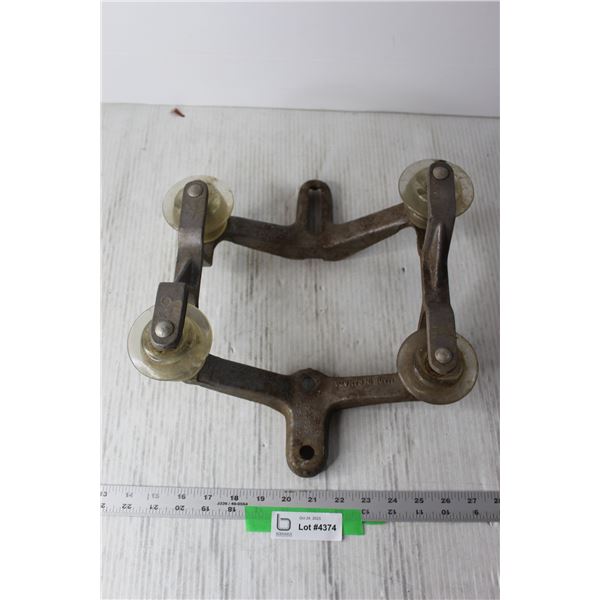 Vintage Powerpole Bracket  w/ Insulators