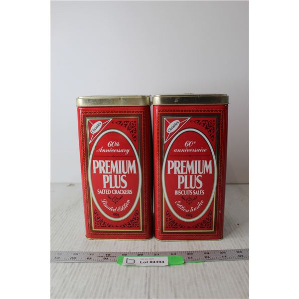 (2) Salted Crackers Tins