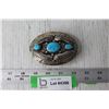 Image 1 : Turquoise and Metal Belt Buckle
