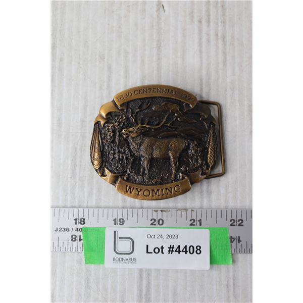 Wyoming Centennial Belt Buckle