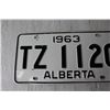 Image 3 : 1963 Alberta License Plate