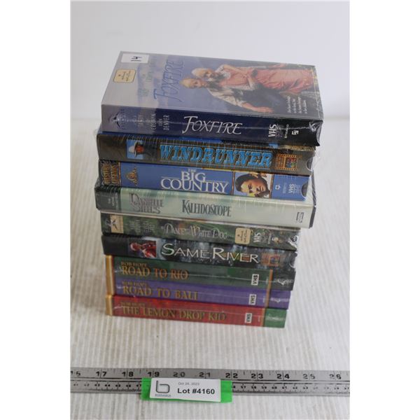 (9) Unopened VHS Tapes - The Big Country, Kaleidoscope, Windrunner