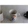 Image 3 : Small Black Teapot, (2) Retro Tetley Tea Mugs