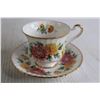 Image 3 : Paragon Pink & Yellow Chrysanthemum Teacup and Saucer, Windsor Bone China Teacup and Saucer - 1960s