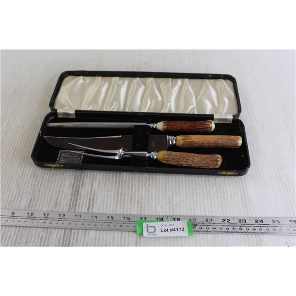 3-Piece Forged Steel Meat Carving Set - English-Made, Preskase