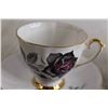 Image 4 : Windsor Bone China Teacup and Saucer - 1960s, Royal Albert Bone China "Moss Rose" Teacup and Saucer 