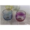 Image 3 : (4) Retro Coloured Glass Short Tumblers - 1960s, Avon Head-Shaped Glass, (2) Glass Bowls