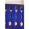 Image 3 : (3) Butter Knives - Crown Sheffield England, (6) Decorative Forks - Made in Japan