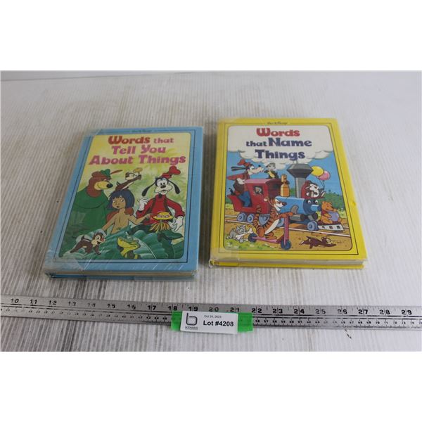 (2) Walt Disney Hardcover Books - Words that Tell You About Things, Words that Name Things