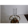 Image 2 : Decorative Vintage Kerosene Lamp - Glass and Brass Finish, Vintage Kerosene Lamp - Ceramic Base
