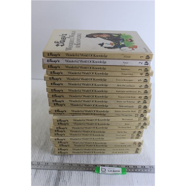 Set of (24) Disney's Wonderful World of Knowledge Books -  1973-1981, #1-18, #20, (3) Yearbooks 1979