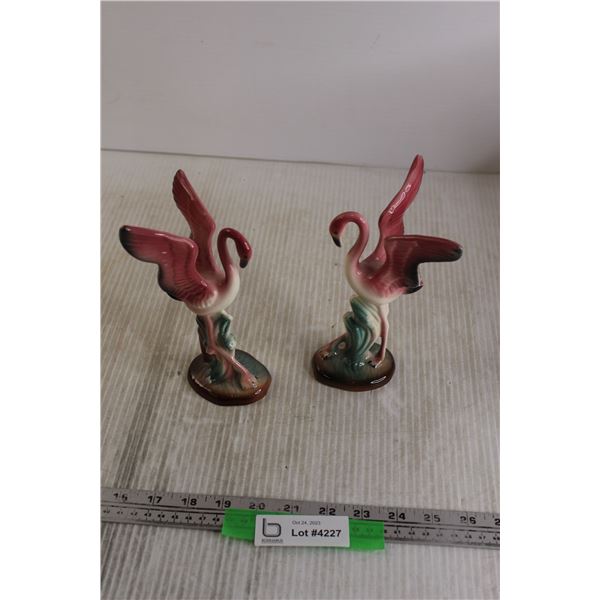 (2) Maddux of California Flamingo Potteries - (1) is Chipped