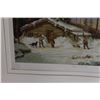 Image 4 : Framed Print 230/375 "Hiver d'antan" by J.L. Dupont - 21" x 23", Frame has Chips