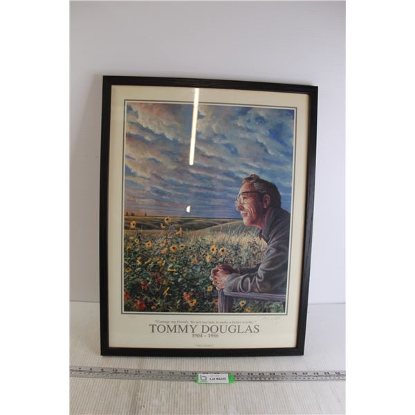 Framed Tommy Douglas Poster - 1981, 19" x 25"