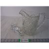 Image 1 : (2) Pieces of Cut Glass- Pitcher and Crocodile