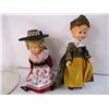 Image 2 : (2) Mini Dolls and Glass Case