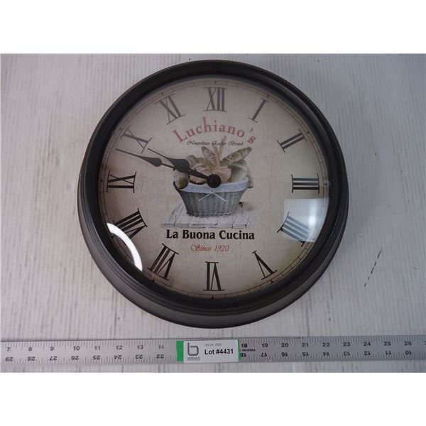 Wall Clock with Advertising- Luchiano's  (working)