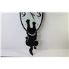 Image 3 : Metal Black Cat Clock (needs battery - 26' x 8 3/4")
