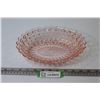 Image 1 : Buttons & Bows Pink Depression Glass Dish (chipped)