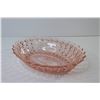 Image 3 : Buttons & Bows Pink Depression Glass Dish (chipped)