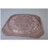 Image 2 : Jeannette Pink Adam Depression Glass Plate ( 9 " wide)
