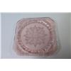Image 3 : Jeannette Pink Adam Depression Glass Plate ( 9 " wide)
