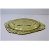 Image 2 : Vintage Madrid Amber Depression Glass Plate ( 9" wide)