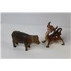 Image 4 : Rubber Hands Ring Holder - Tool Box - (2) Cows (plastic & wood)