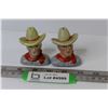 Image 1 : (2) Occupied Japan - Cowboy Head - Salt & Pepper Shakers