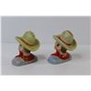 Image 2 : (2) Occupied Japan - Cowboy Head - Salt & Pepper Shakers