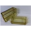 Image 2 : Vintage Amber Glass Butter Dish (Lid Wobbles)