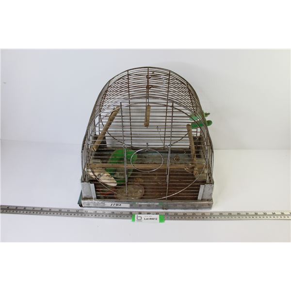 Vintage Bird Cage w/Accessories