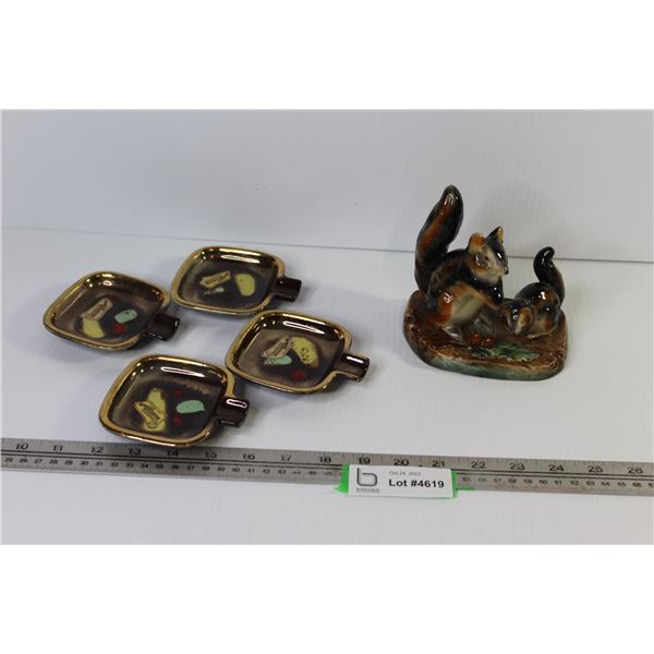 Carstens Spoon Holders - Occupied Japan Chipmunk Statue