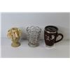 Image 3 : Wire Basket - Milk Bottle - Glass Vase Mason Jar - Misc. Items