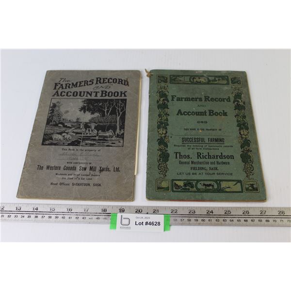 (2) Farmer's Record & Account Books