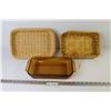 Image 1 : Anchor Hocking Baking Dish (chipped) - (2) Baskets