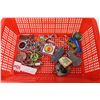 Image 2 : Plastic Basket of Key Chains - Bottle Openers & a Shoe Horn