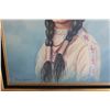 Image 3 : *Framed Indigenous Woman Acrylic Painting by Marion Robichaud - 26 1/2" x 30 1/2"