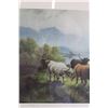 Image 2 : Framed Scottish Cattle Print - 19 1/2" x 28 1/2", Frame has Chips