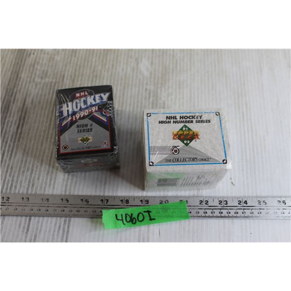 (2x Bid Price) NHL 1990-91 Sealed Cards, Upper Deck 1991-92 NHL Hockey Cards - Both Sealed