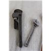 Image 2 : Pipe Wrench, (3) Wrenches